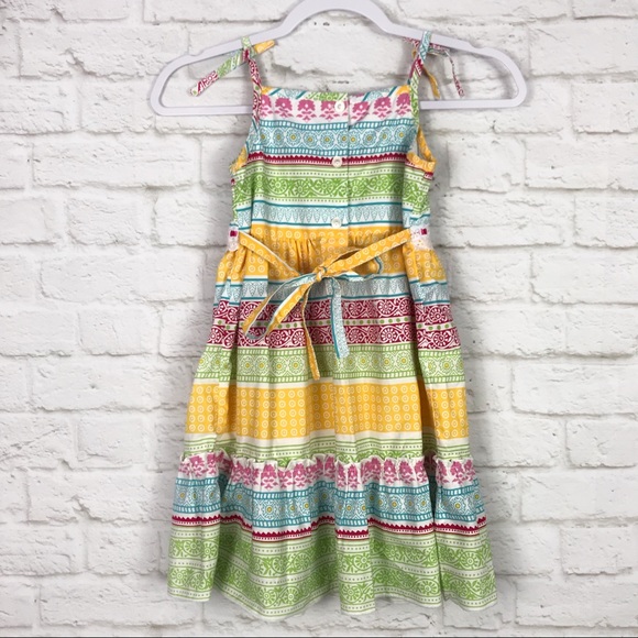 Blueberi Boulevard Paisley Striped Summer Dress 6X - Picture 6 of 8
